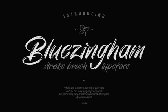 Bluezingham: A Handwritten Font for Creative Projects