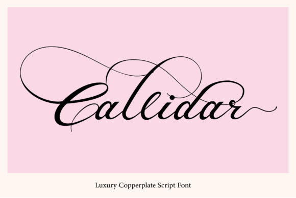 Callidar: A Script Font for Elegant Design