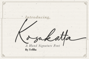 Kosakatta: A Script Font for Elegant Design